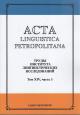 Acta linguistica petropolitana.