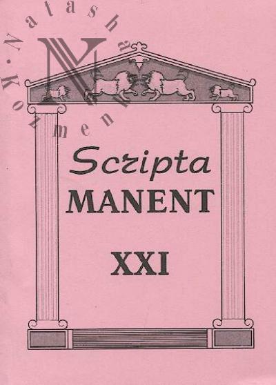 Scripta manent