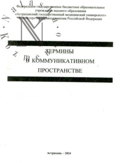 Термины в коммуникативном пространстве