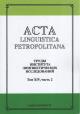 Acta linguistica petropolitana.